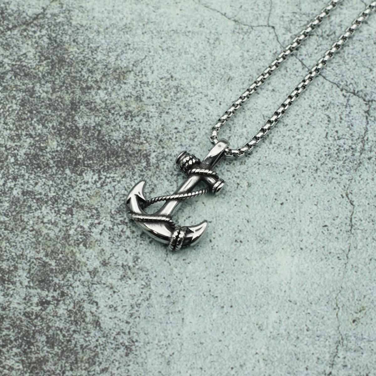 Stainless Steel Anchor Pendant Necklace Ocean Lovers United